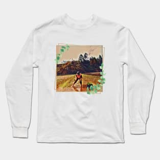 A FARMER PLANT RICE FOR LIVING Long Sleeve T-Shirt